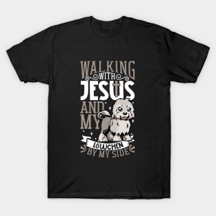 Jesus and dog - Little Lion Dog T-Shirt